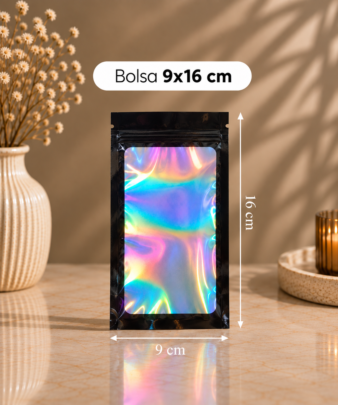 BOLSA HOLOGRÁFICA 9X16